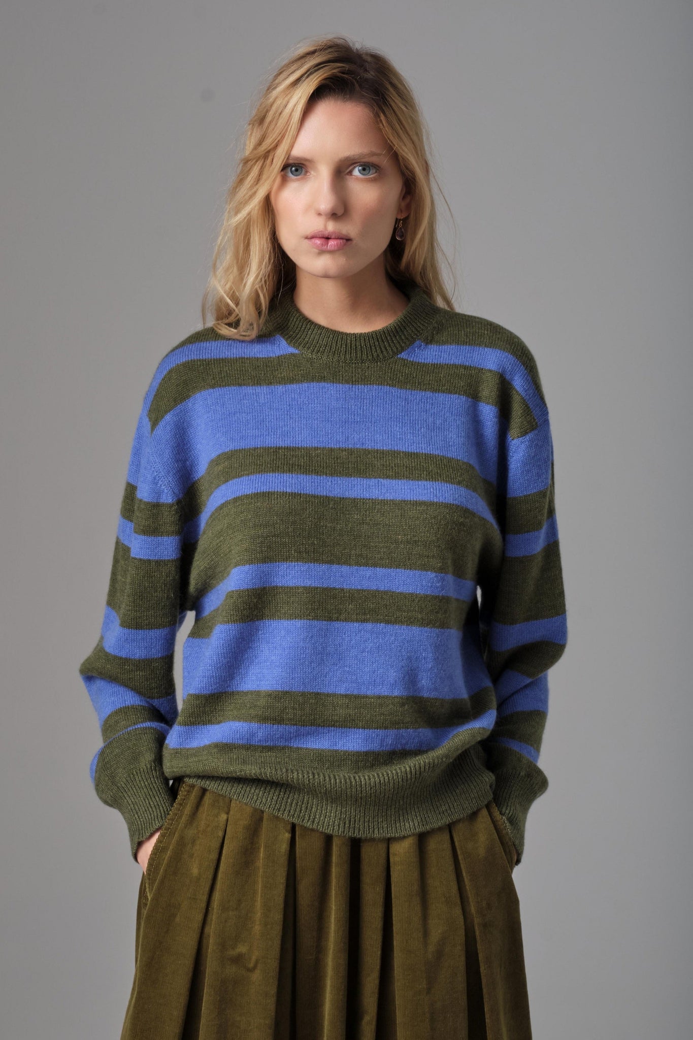 Mohair Wool Sweater - Moss Azure