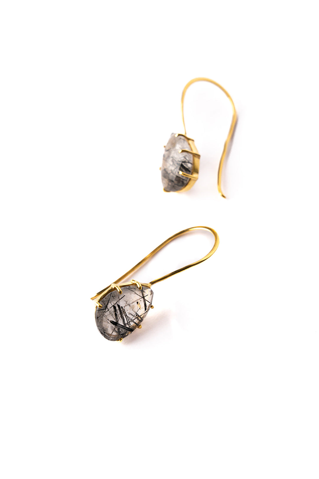 Black Rutile Quartz Earrings – Megan Park