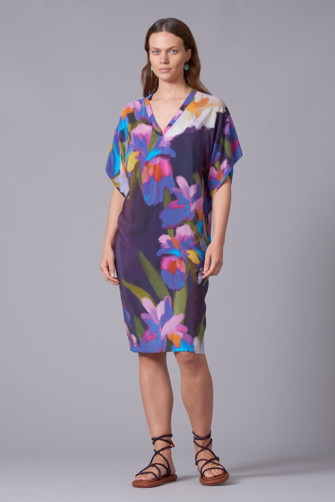 Iris Silk Crepe Shift