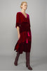 Silk Velvet Color Block Dress