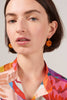 Beadweave Glass  Earring - Tangerine