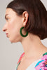 Beadweave Hoop Earring - Emerald