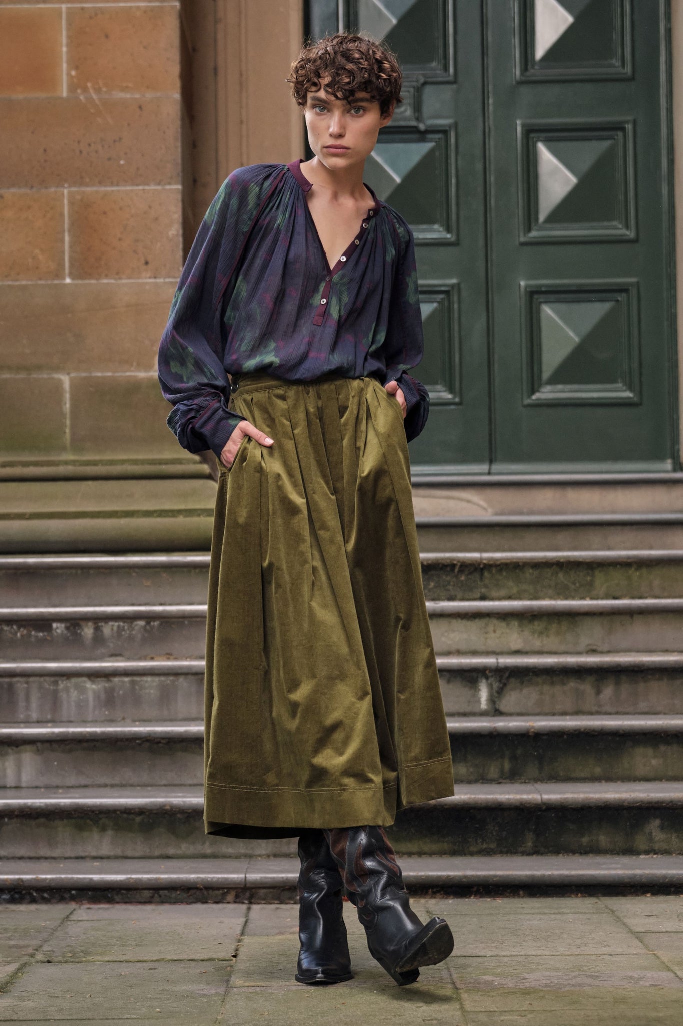 Lichen Pinwale Corduroy Skirt