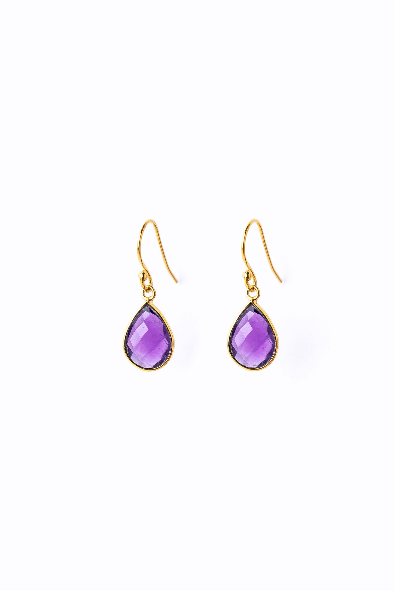 Amethyst Teardrop Earrings