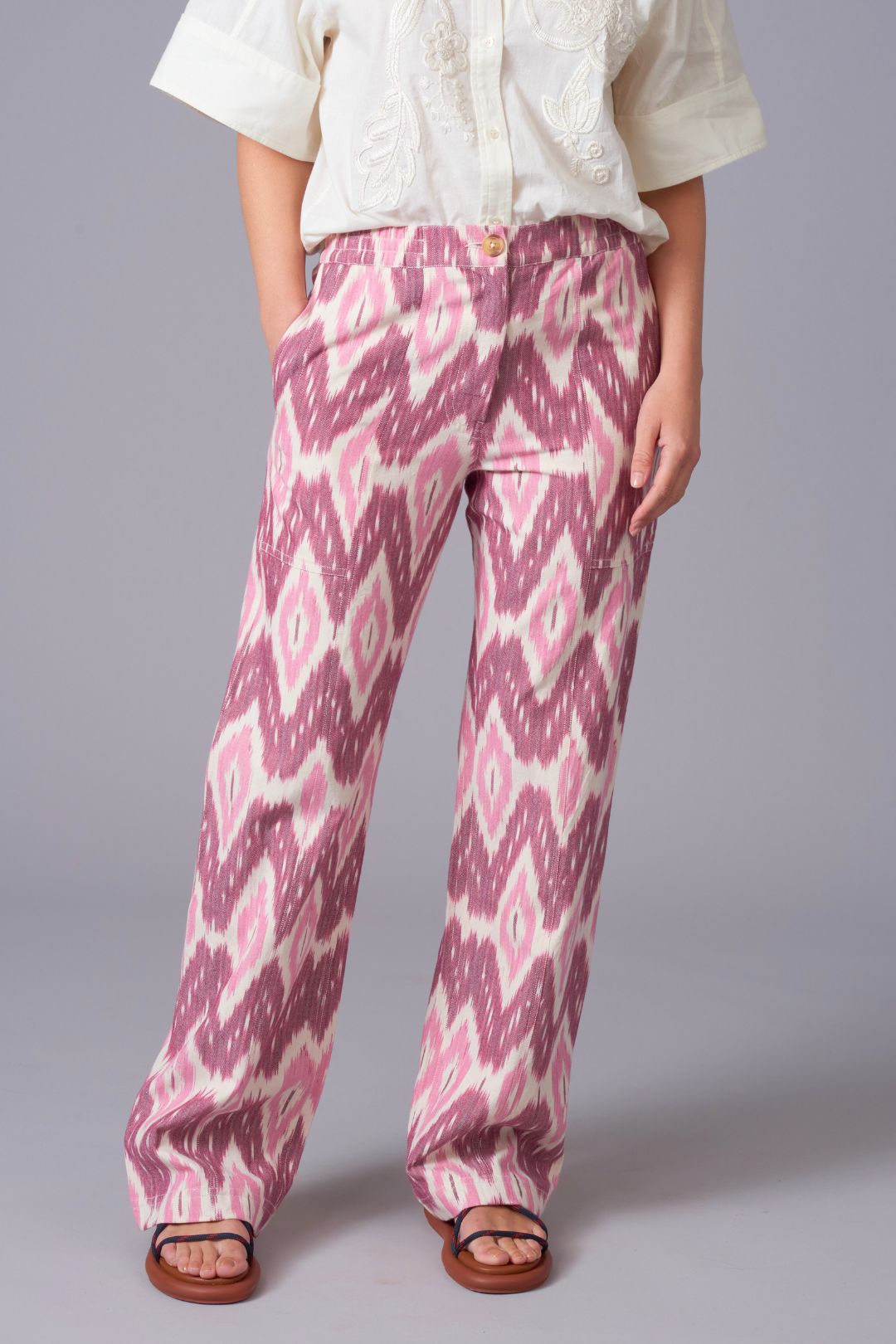 Ikat Weave Summer Pants