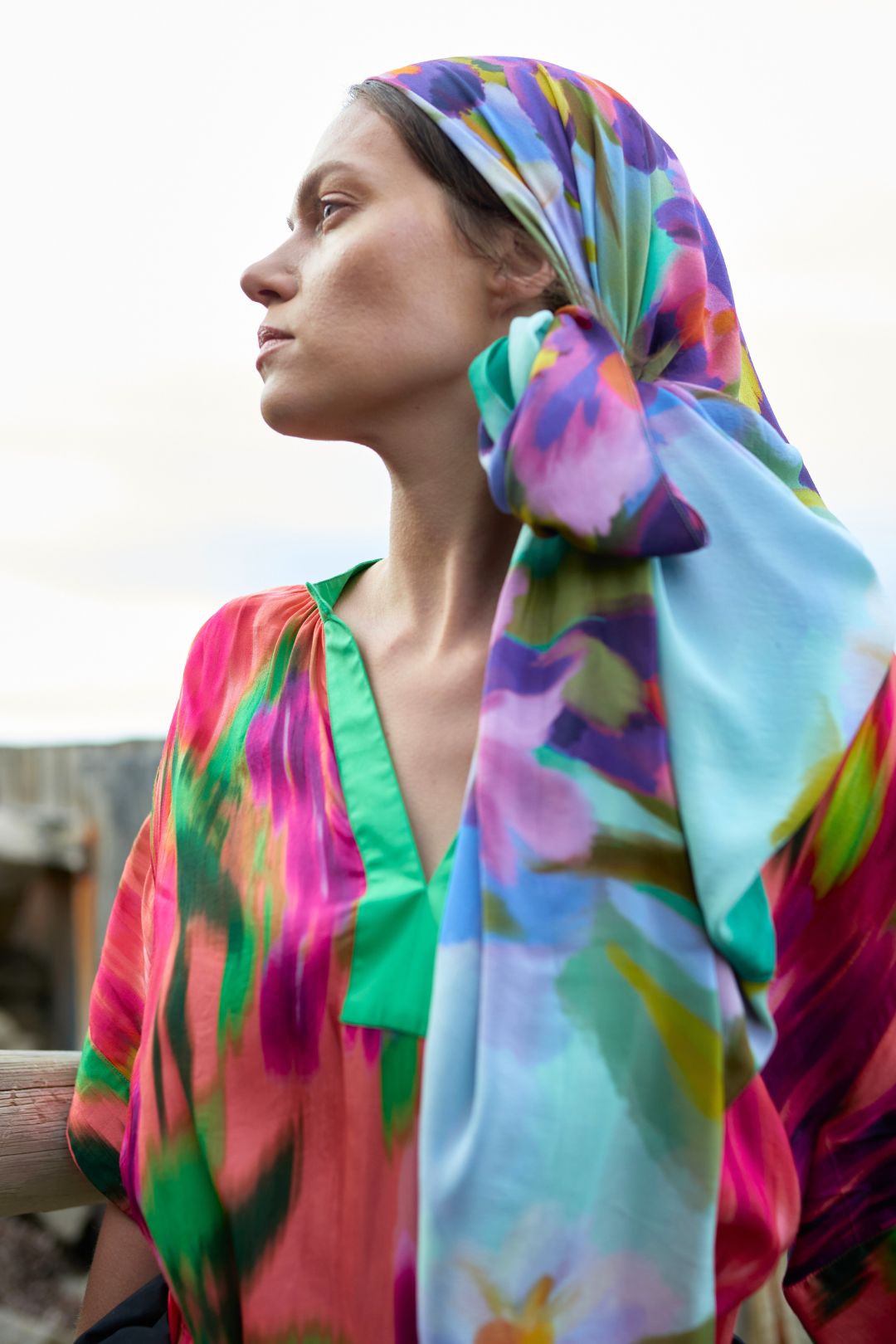 Iris Silk Scarf