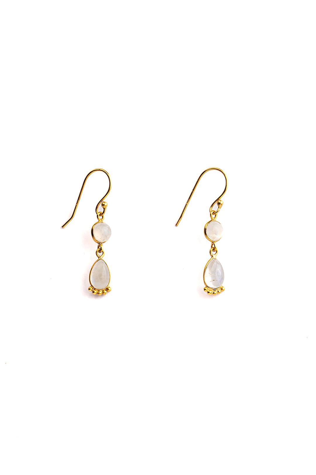 Rainbow Moonstone Drop Earring