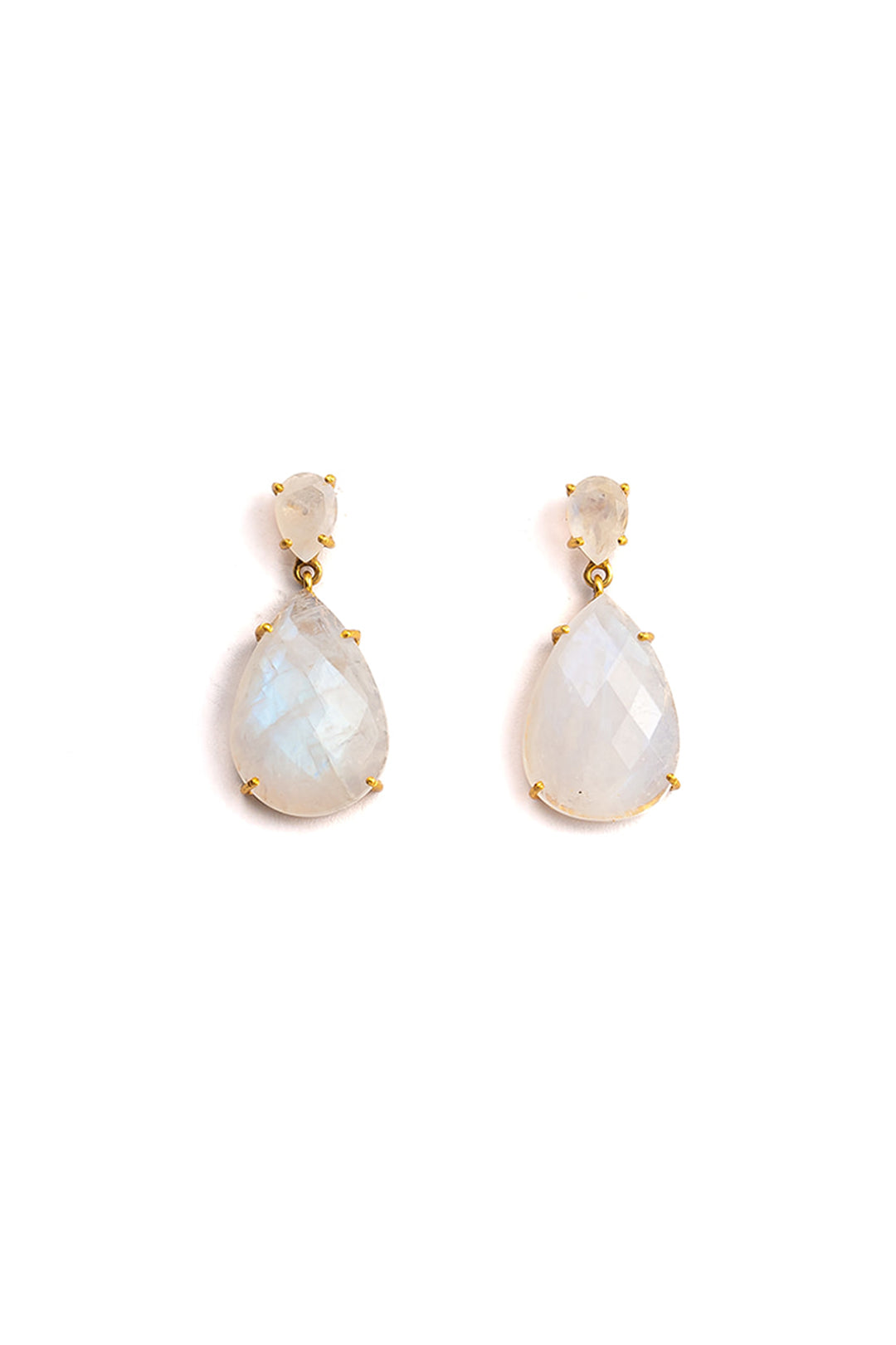 Moonstone Duo Drop Earring