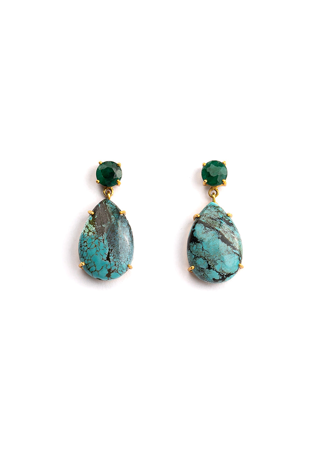 Turquoise Emerald Earring