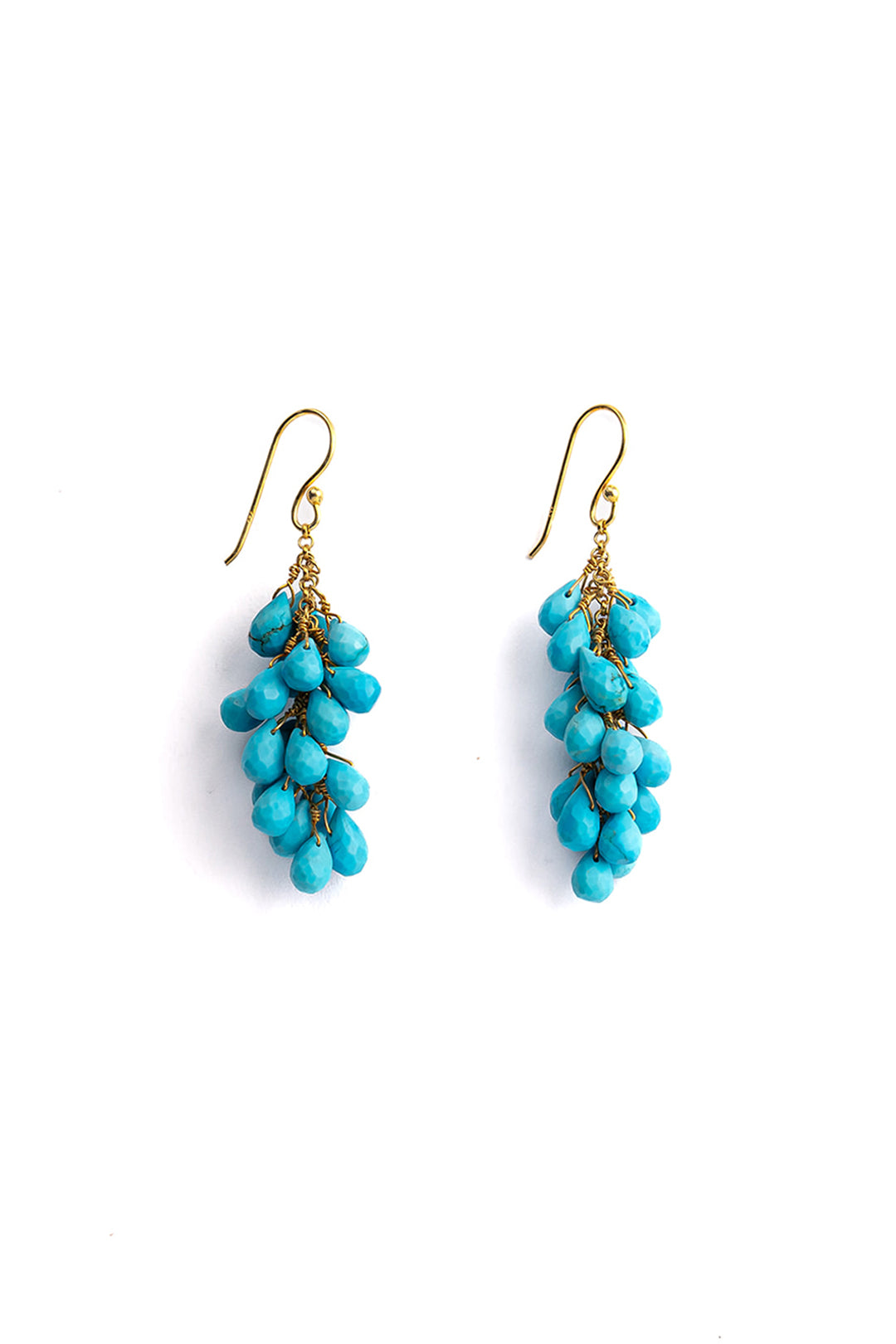 Turquoise Cluster Drop Earring