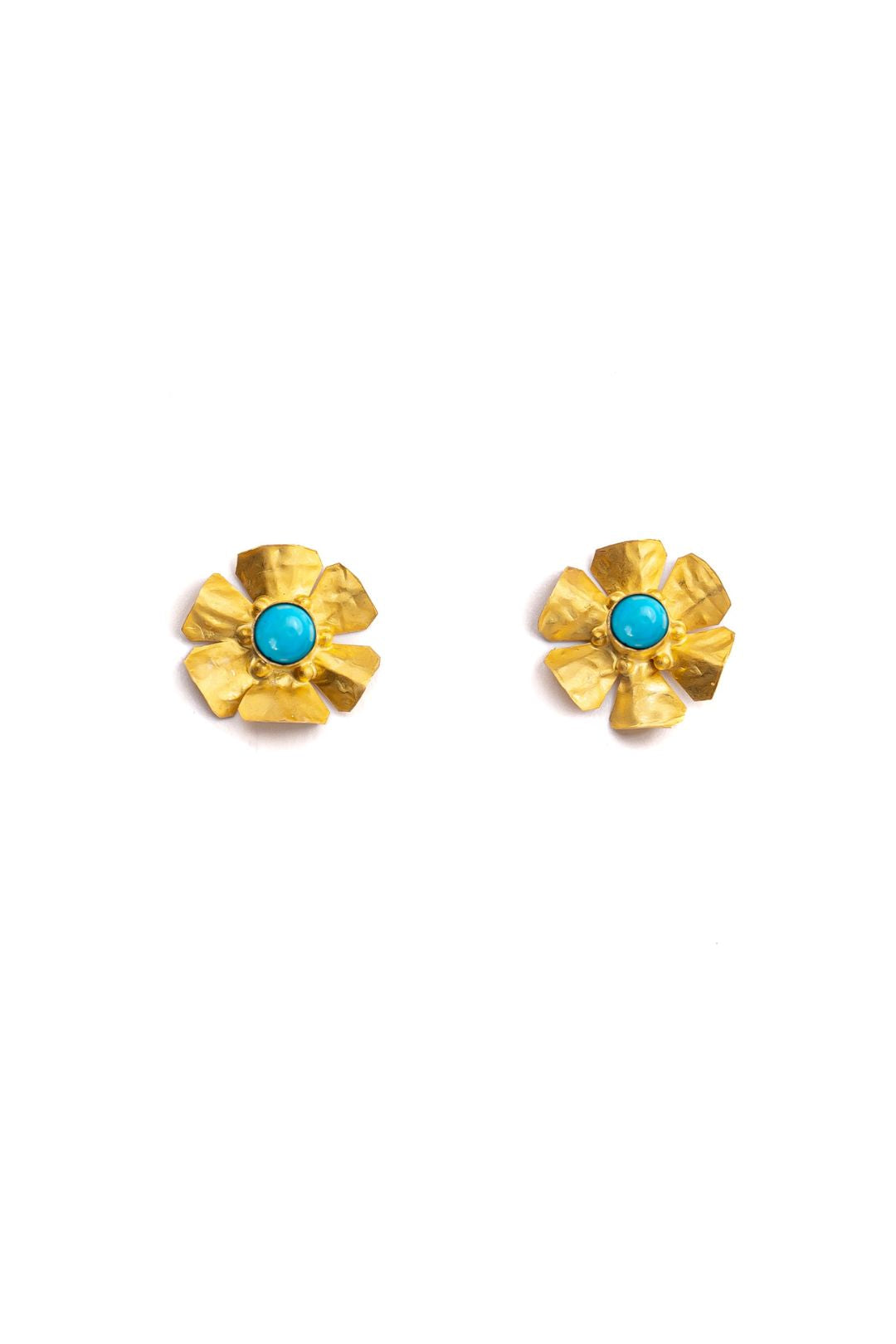 Turquoise Floral Ear Stud