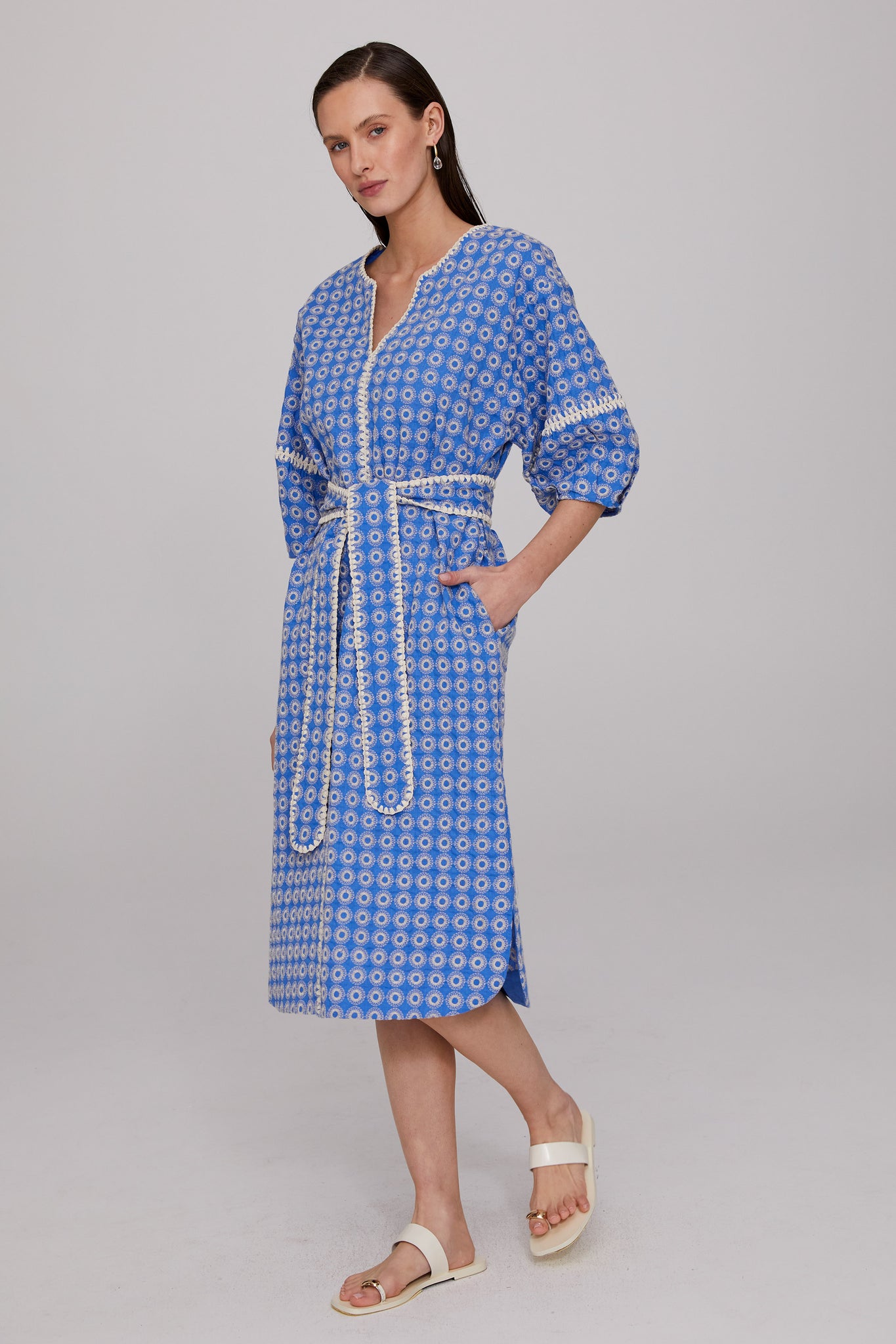 Broidery Crochet Trim Dress