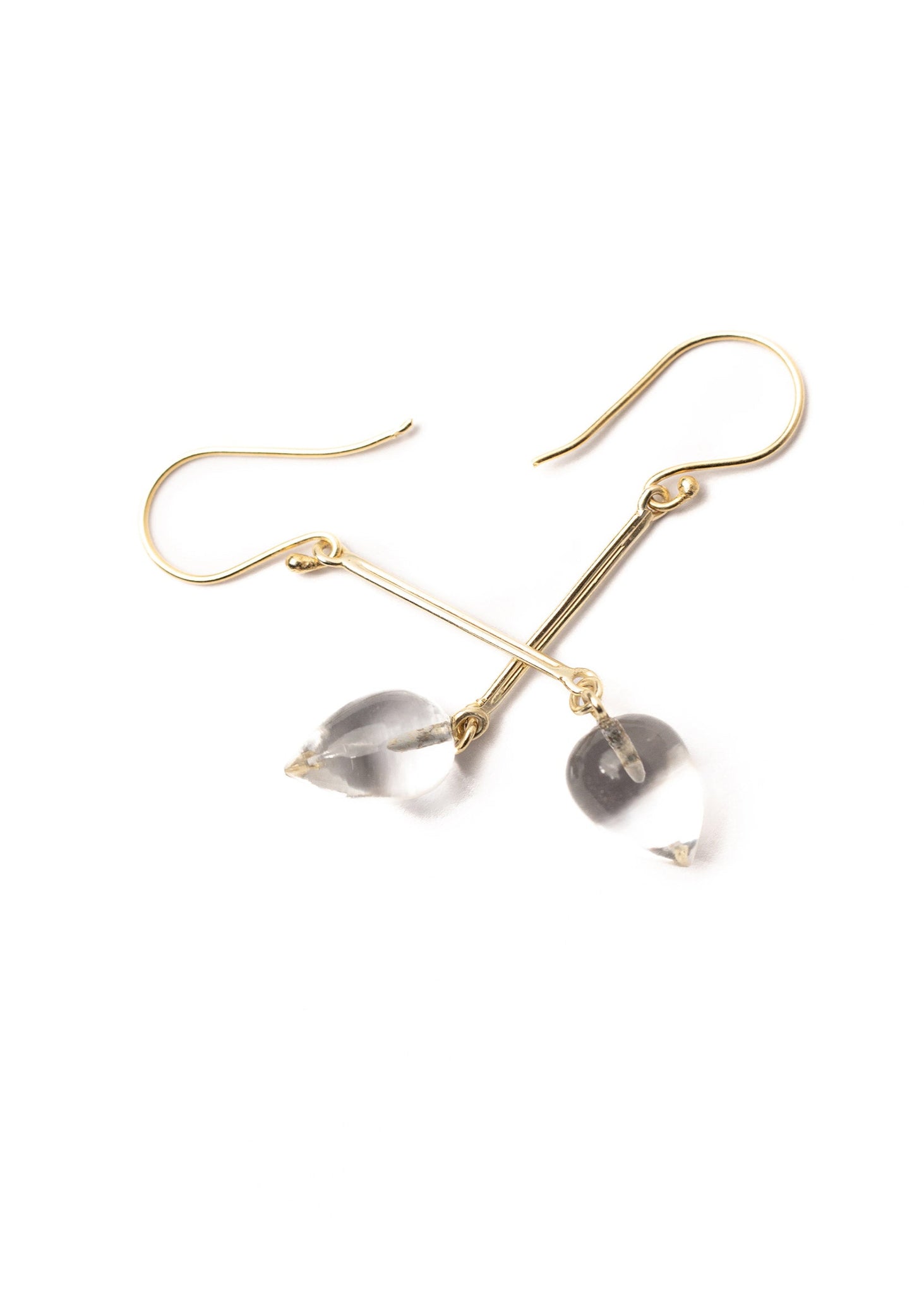 Quartz Pear Drop Earrings