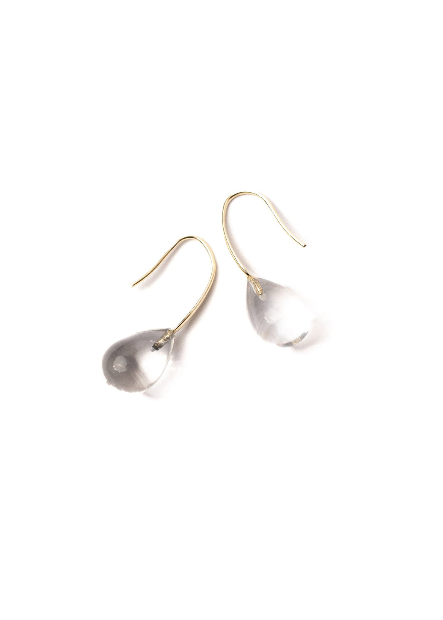 Quartz Teardrop Earrings