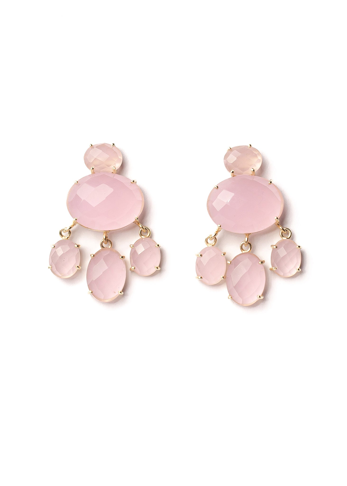 Rose Calci Facetted Earrings