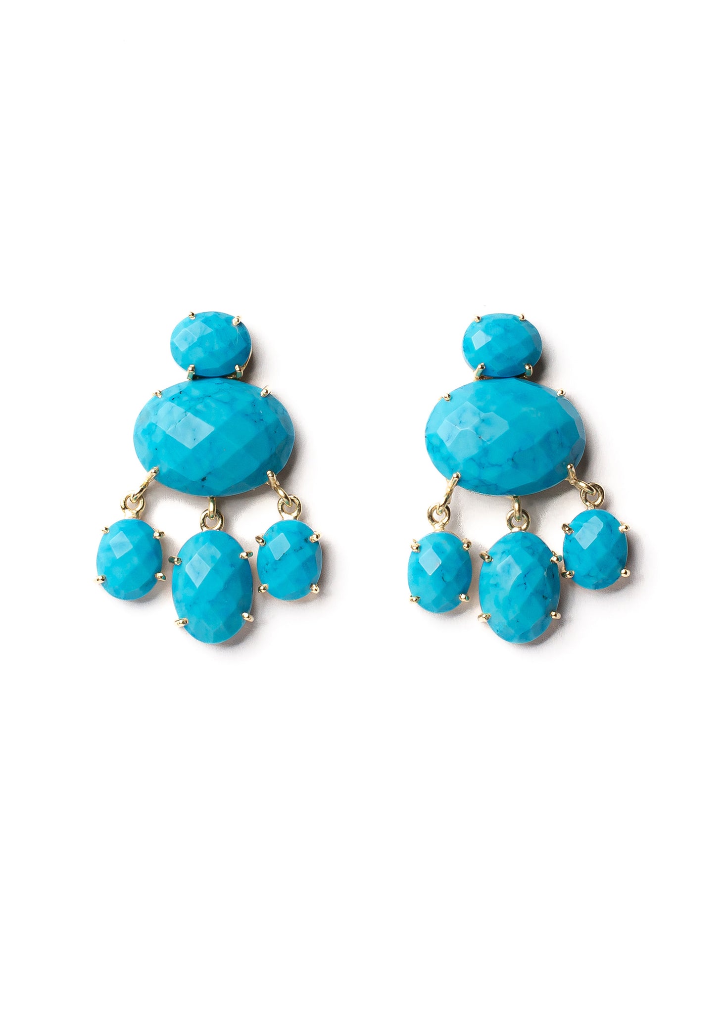 Turquoise Facetted Earrings