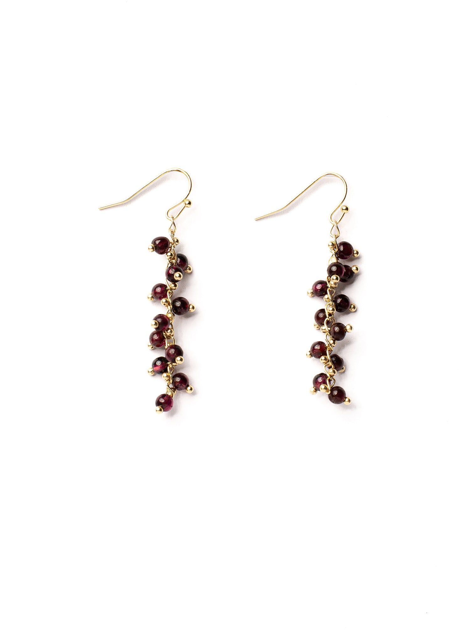 Garnet Droplet Earrings