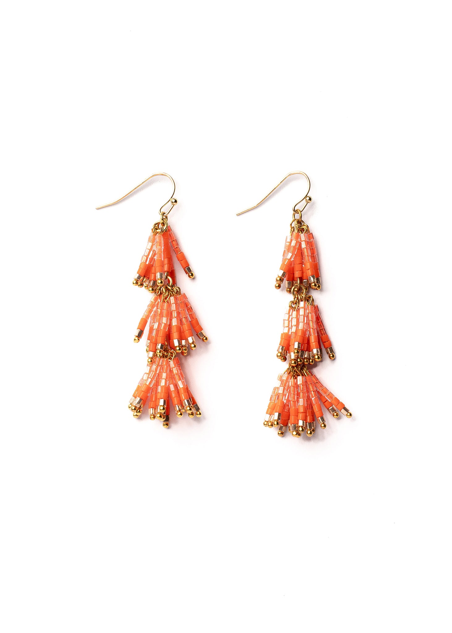Flame Seed Bead Earrings