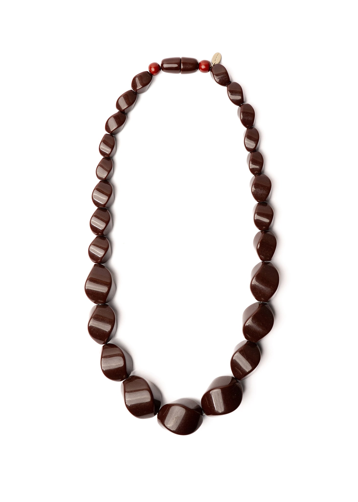 Chocolate Resin Bead Necklace