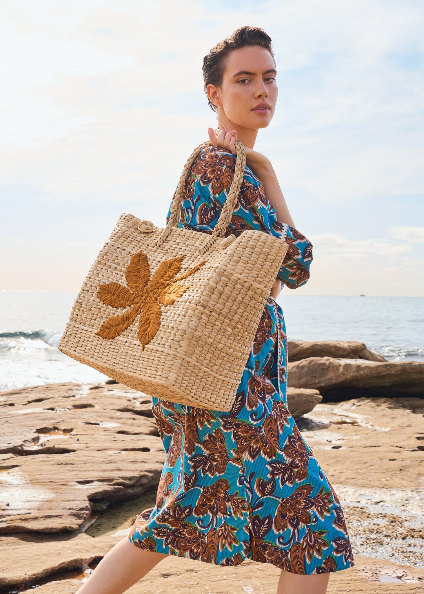 Hand Woven Embroidered Tote - Large