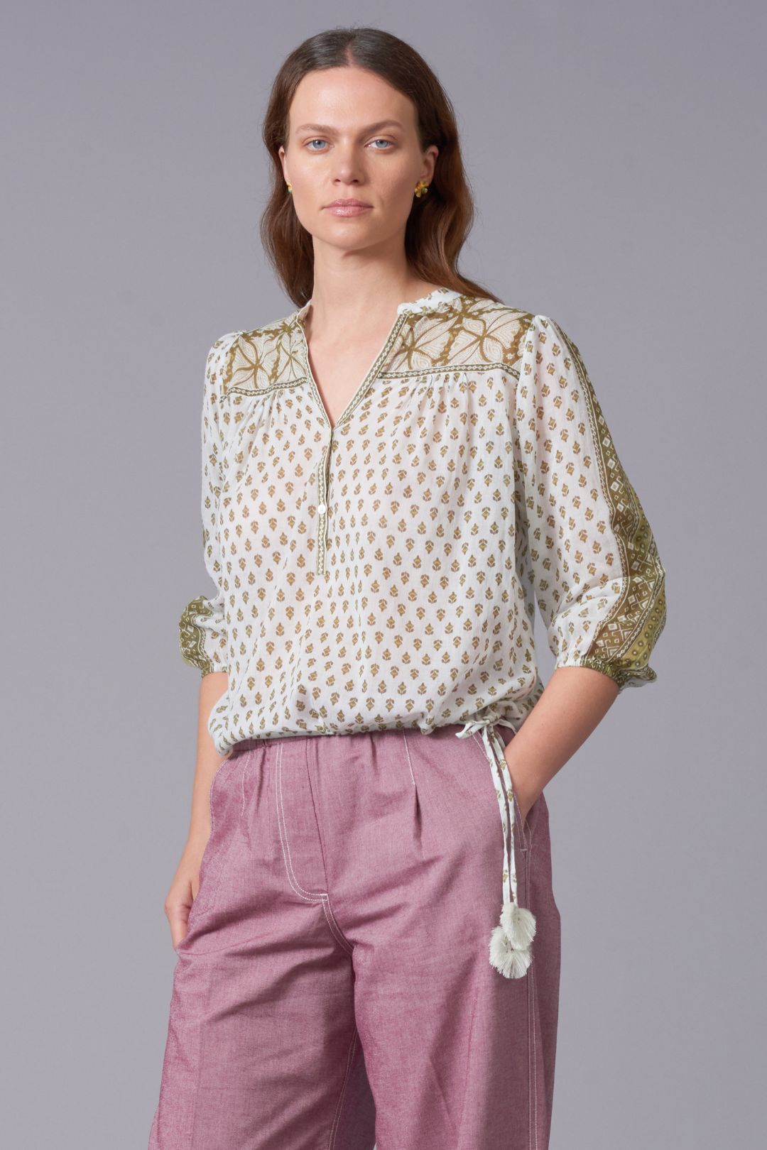 Laya Block Print Blouse