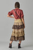 Chiffon Paisley Tiered Skirt